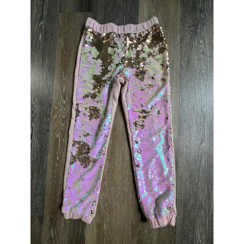 365 Kids Garanimals Joggers Kids Size 10 Pink Gold Flip Sequin Sweatpants